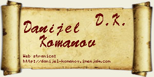 Danijel Komanov vizit kartica